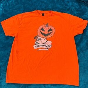 Hot Girl Halloween XL Women’s Orange Shirt